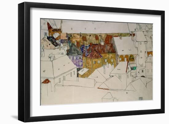 The Yellow Town, 1914-Egon Schiele-Framed Giclee Print