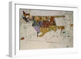 The Yellow Town, 1914-Egon Schiele-Framed Giclee Print