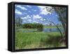 The Yellow Water Wetlands on Floodplain of the Alligator River, Kakadu National Park, Australia-Robert Francis-Framed Stretched Canvas