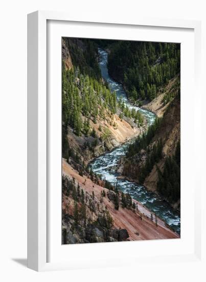 The Yellowstone River Carves Through The Grand Canyon Of The Yellowstone, Yellowstone National Park-Bryan Jolley-Framed Photographic Print