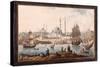 The Yeni Cami And the Port of Istanbul-Jean-Baptiste Hilair-Stretched Canvas