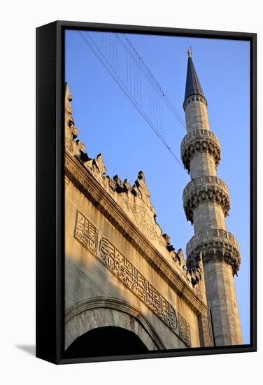 The Yeni Camii (New Mosque), Istanbul, Turkey, Europe, Eurasia-Simon Montgomery-Framed Stretched Canvas