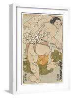 The Yokozuna Wrestler Shiranui Dakuemon of the Higo Stable, 1830-1844-Utagawa Kunisada-Framed Giclee Print