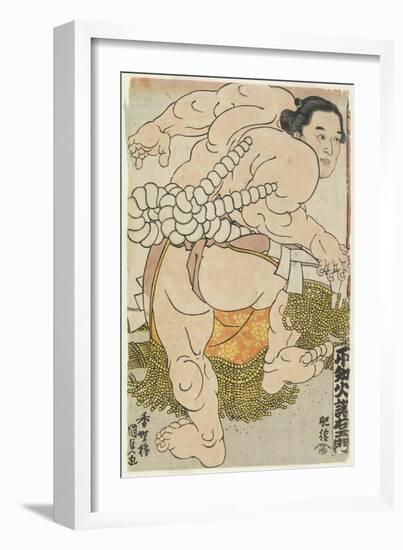 The Yokozuna Wrestler Shiranui Dakuemon of the Higo Stable, 1830-1844-Utagawa Kunisada-Framed Giclee Print