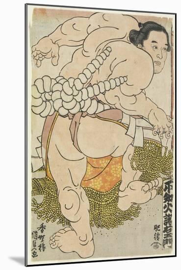 The Yokozuna Wrestler Shiranui Dakuemon of the Higo Stable, 1830-1844-Utagawa Kunisada-Mounted Giclee Print