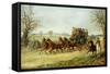 The York to London Royal Mail on the Open Road in Winter-Henry Thomas Alken-Framed Stretched Canvas