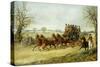 The York to London Royal Mail on the Open Road in Winter-Henry Thomas Alken-Stretched Canvas