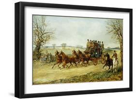 The York to London Royal Mail on the Open Road in Winter-Henry Thomas Alken-Framed Giclee Print