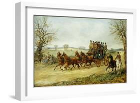 The York to London Royal Mail on the Open Road in Winter-Henry Thomas Alken-Framed Giclee Print