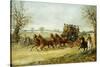 The York to London Royal Mail on the Open Road in Winter-Henry Thomas Alken-Stretched Canvas