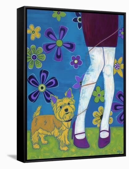 The Yorkie Fandango-Angela Bond-Framed Stretched Canvas