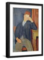 The Young Apprentice, c.1918-19-Amedeo Modigliani-Framed Giclee Print