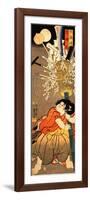 The Young Benkei Holding a Pole-Kuniyoshi Utagawa-Framed Giclee Print