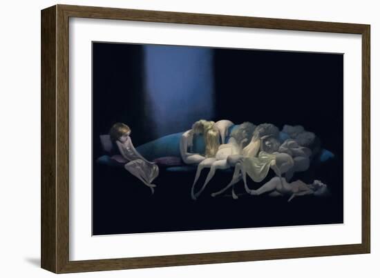The Young Bride and the Dead Wives, from 'Bluebeard' by Charles Perrault (1628-1703)-Daniel Cacouault-Framed Giclee Print