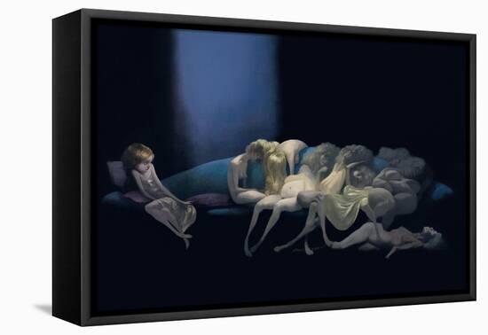 The Young Bride and the Dead Wives, from 'Bluebeard' by Charles Perrault (1628-1703)-Daniel Cacouault-Framed Stretched Canvas