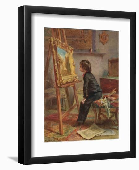 The Young Connoisseur, 1869 (W/C on Paper)-Pierre Edouard Frere-Framed Giclee Print