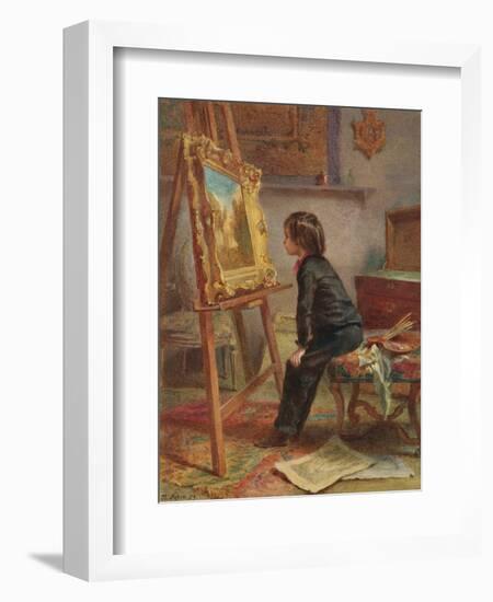 The Young Connoisseur, 1869 (W/C on Paper)-Pierre Edouard Frere-Framed Giclee Print