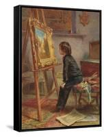 The Young Connoisseur, 1869 (W/C on Paper)-Pierre Edouard Frere-Framed Stretched Canvas