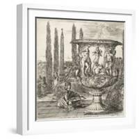 The Young Cosimo III de Medici drawing the Medici vase, 1656-Stefano Della Bella-Framed Giclee Print