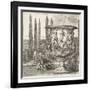 The Young Cosimo III de Medici drawing the Medici vase, 1656-Stefano Della Bella-Framed Giclee Print