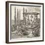 The Young Cosimo III de Medici drawing the Medici vase, 1656-Stefano Della Bella-Framed Giclee Print