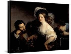 The Young Courtesan-Alexandre Francois Xavier Sigalon-Framed Stretched Canvas