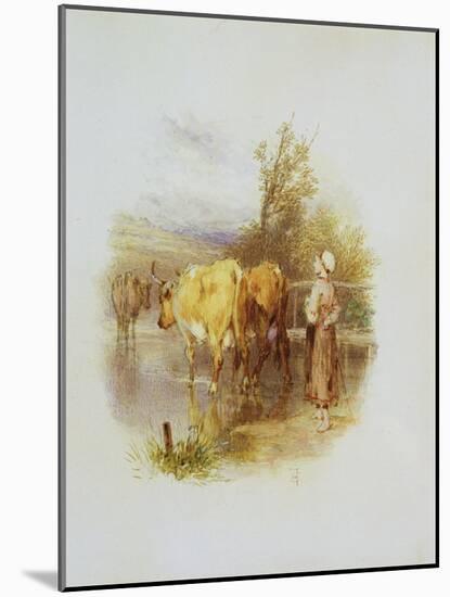 The Young Cowherd-Myles Birket Foster-Mounted Giclee Print