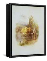 The Young Cowherd-Myles Birket Foster-Framed Stretched Canvas
