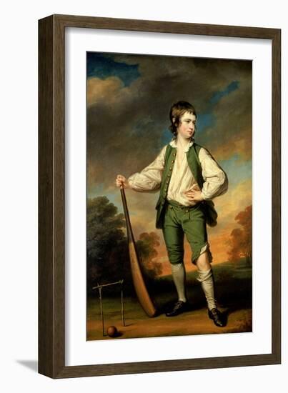 The Young Cricketer - Portrait of Lewis Cage, 1768-Francis Cotes-Framed Giclee Print