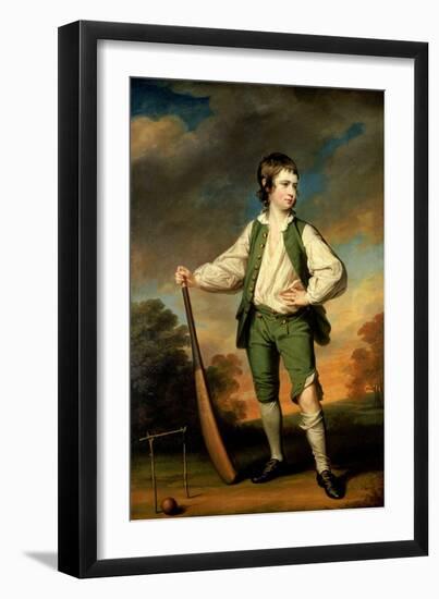 The Young Cricketer - Portrait of Lewis Cage, 1768-Francis Cotes-Framed Giclee Print