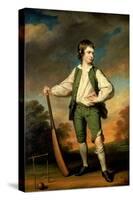 The Young Cricketer - Portrait of Lewis Cage, 1768-Francis Cotes-Stretched Canvas