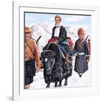 The Young Dalai Lama Fleeing the Chinese-John Keay-Framed Giclee Print