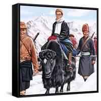 The Young Dalai Lama Fleeing the Chinese-John Keay-Framed Stretched Canvas