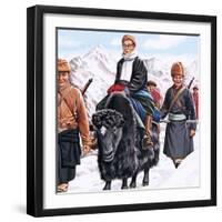 The Young Dalai Lama Fleeing the Chinese-John Keay-Framed Premium Giclee Print