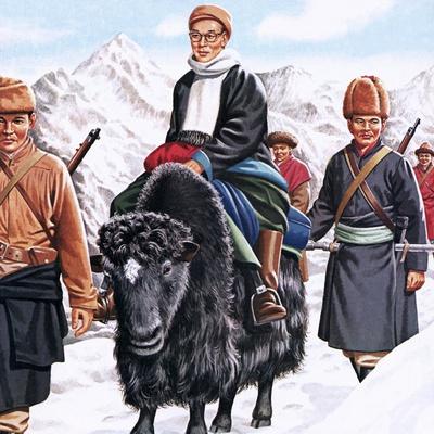 'The Young Dalai Lama Fleeing the Chinese' Giclee Print John Keay