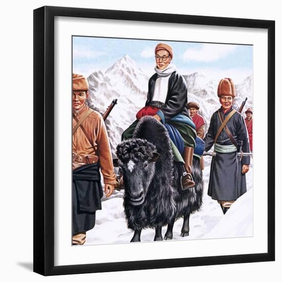 The Young Dalai Lama Fleeing the Chinese-John Keay-Framed Giclee Print