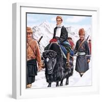 The Young Dalai Lama Fleeing the Chinese-John Keay-Framed Giclee Print