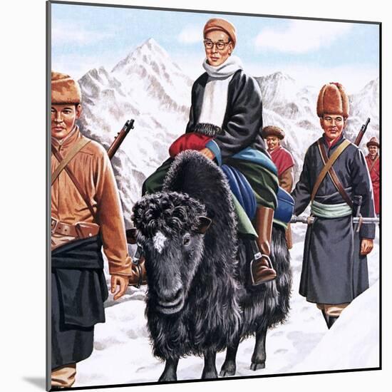 The Young Dalai Lama Fleeing the Chinese-John Keay-Mounted Giclee Print