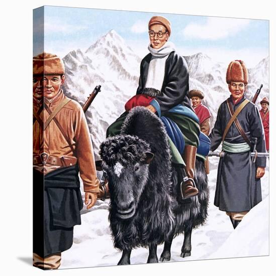 The Young Dalai Lama Fleeing the Chinese-John Keay-Stretched Canvas