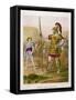 The Young David Challenges the Mighty Goliath-null-Framed Stretched Canvas