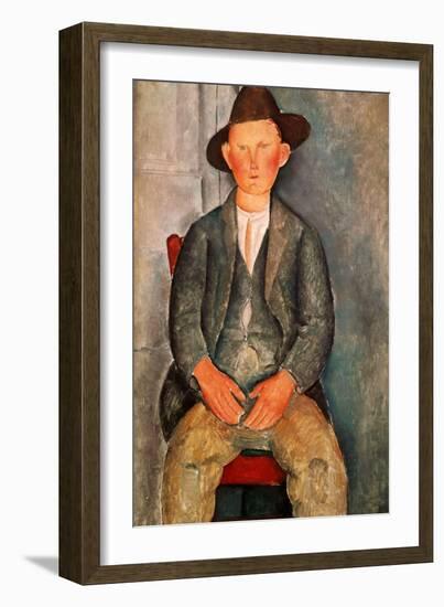 The Young Farmer, 1918-Amedeo Modigliani-Framed Giclee Print