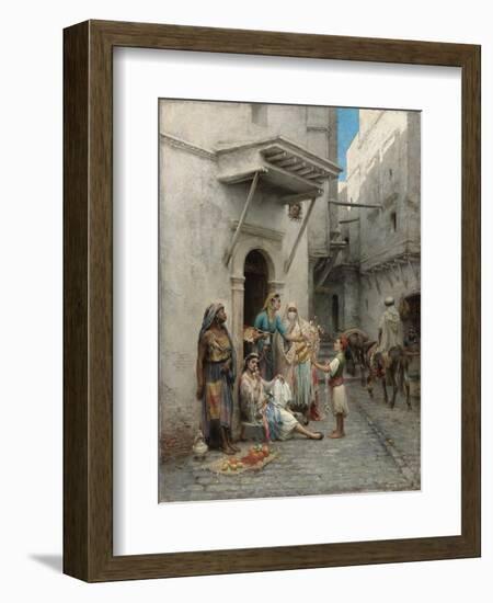 The Young Flower Seller; Le Jeune Marchand De Fleurs-Pierre Outin-Framed Giclee Print