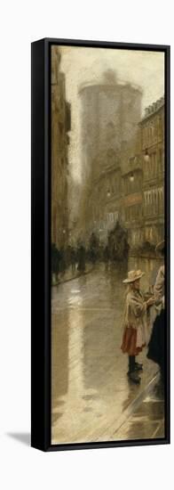 The Young Flower Vendor-Paul Fischer-Framed Stretched Canvas