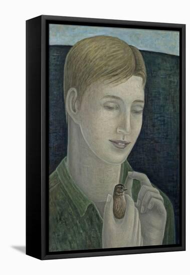 The Young Francis (Boy Holding Bird), 2015-Ruth Addinall-Framed Stretched Canvas