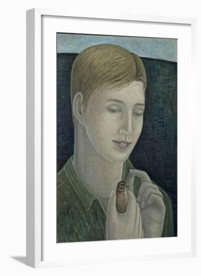 The Young Francis (Boy Holding Bird), 2015-Ruth Addinall-Framed Giclee Print