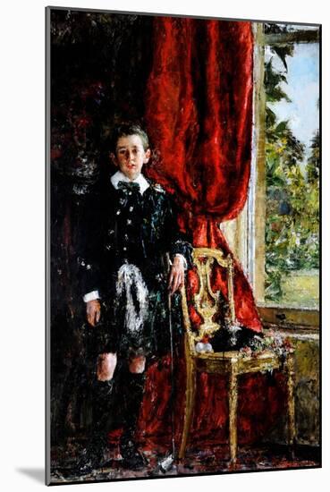 The Young Golfer-Antonio Mancini-Mounted Giclee Print