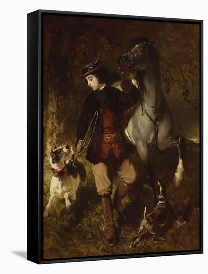 The Young Horseman-Alfred De Dreux-Framed Stretched Canvas