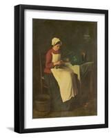 The Young Housewife (Oil on Canvas)-Francois Bonvin-Framed Giclee Print