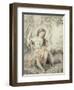 The Young John the Baptist with the Lamb in a Rocky Landscape-Bartolome Esteban Murillo-Framed Giclee Print