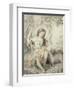 The Young John the Baptist with the Lamb in a Rocky Landscape-Bartolome Esteban Murillo-Framed Giclee Print